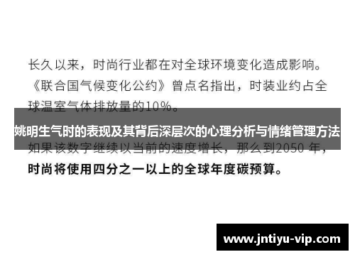 姚明生气时的表现及其背后深层次的心理分析与情绪管理方法